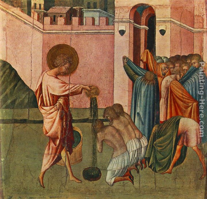 St Ansanus Baptizing painting - Giovanni di Paolo St Ansanus Baptizing art painting